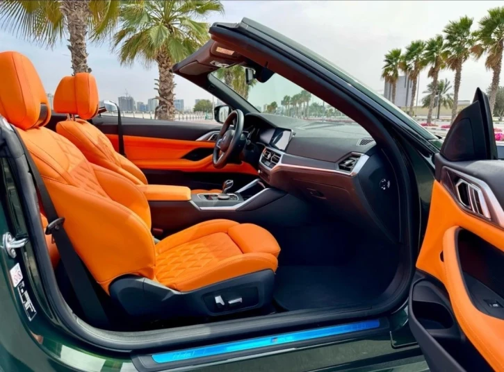 BMW 430i Convertible 2022 GREEN RENTAL IN DUBAI - undefined